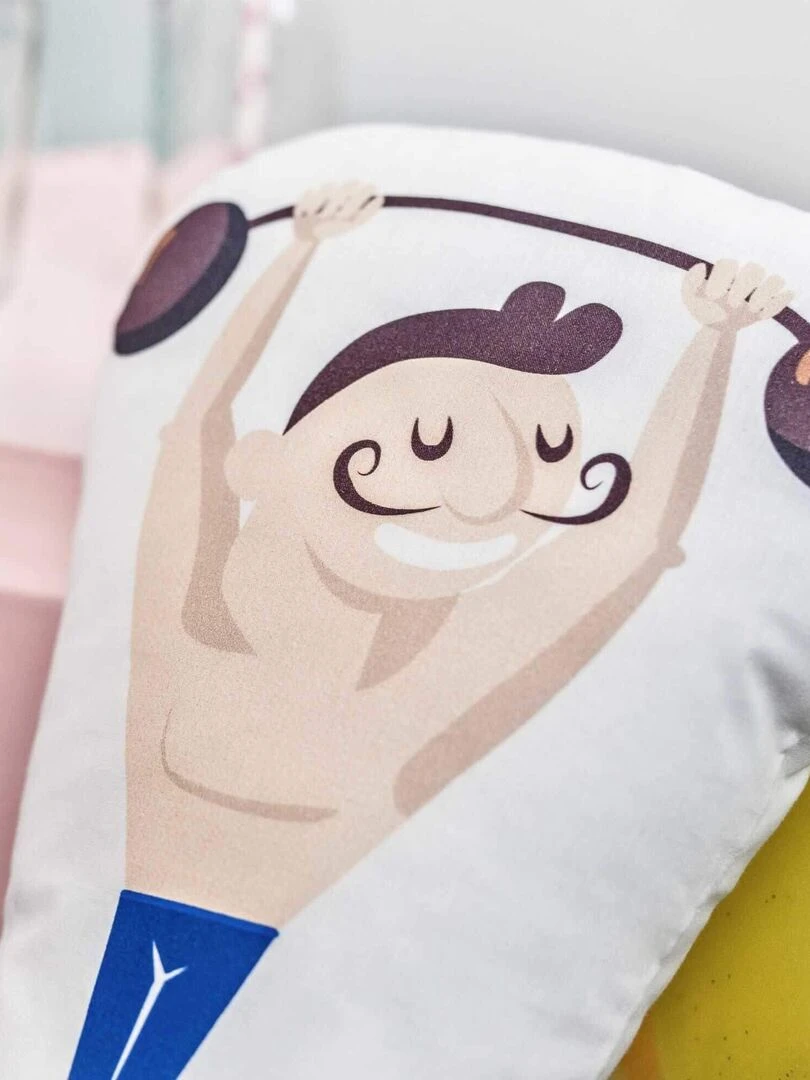 Coussin Fun circus "Happyfriday" Blanc