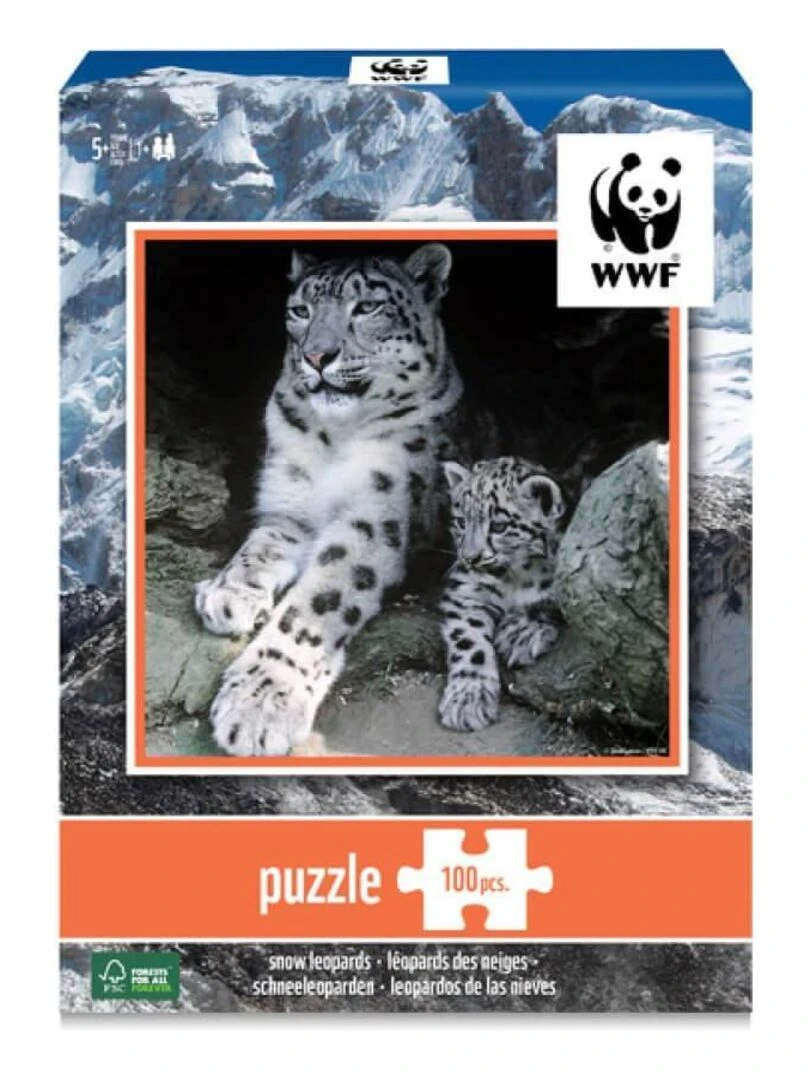 Puzzle 100 pièces : Léopards N/A
