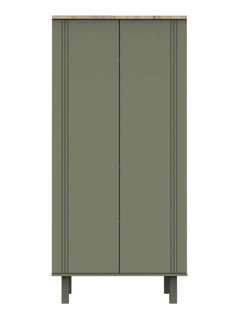Armoire 2 portes avec rainures SAUTHON Vert