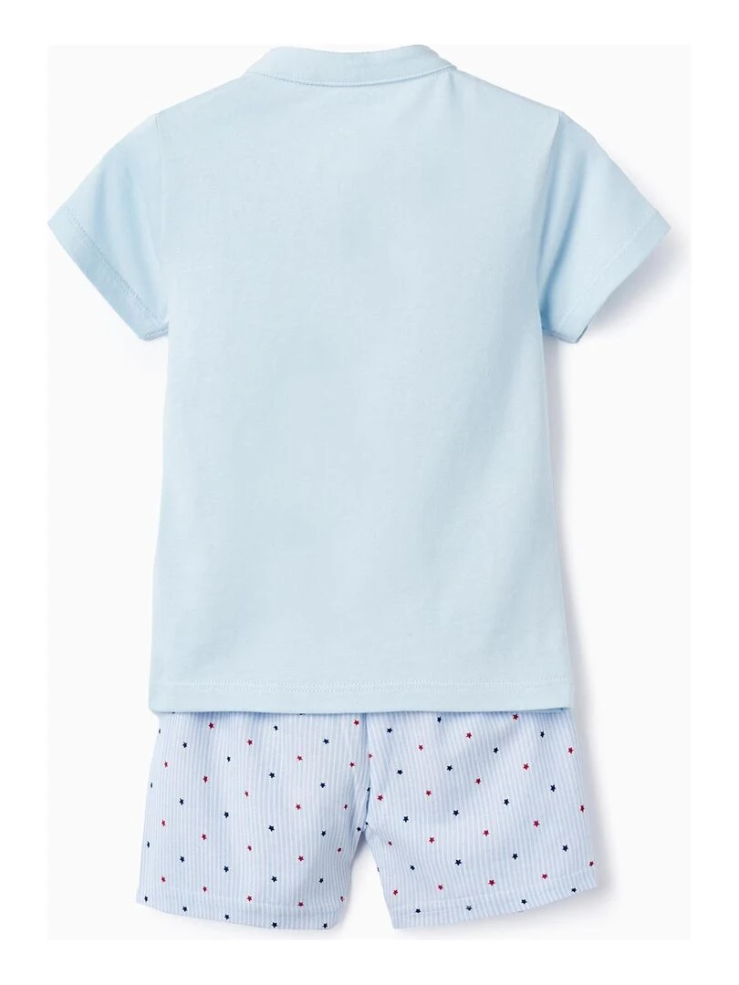 Pyjama En Coton Avec Étoiles Pour Bébé Garçon manches courtes Bleu