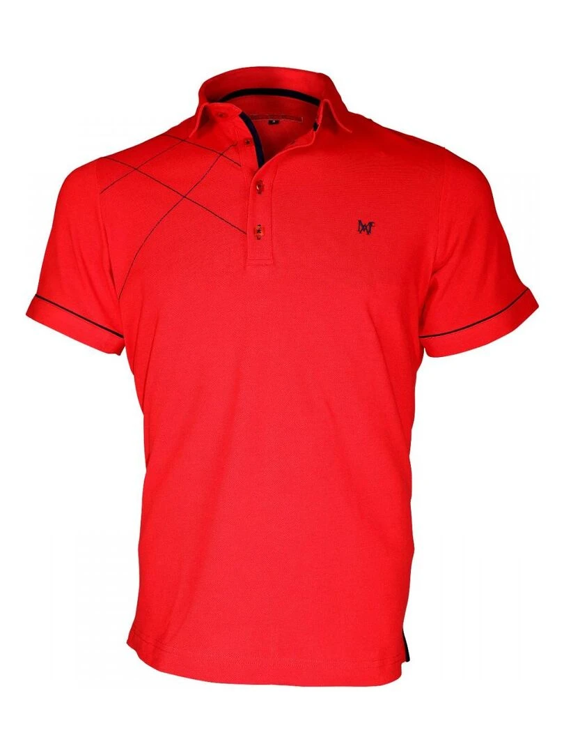 Polo brodé PLYMOUTH Rouge