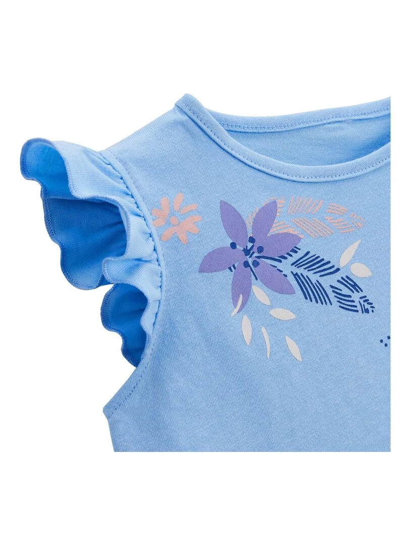 Pyjama enfant manches courtes Moorea   Bleu