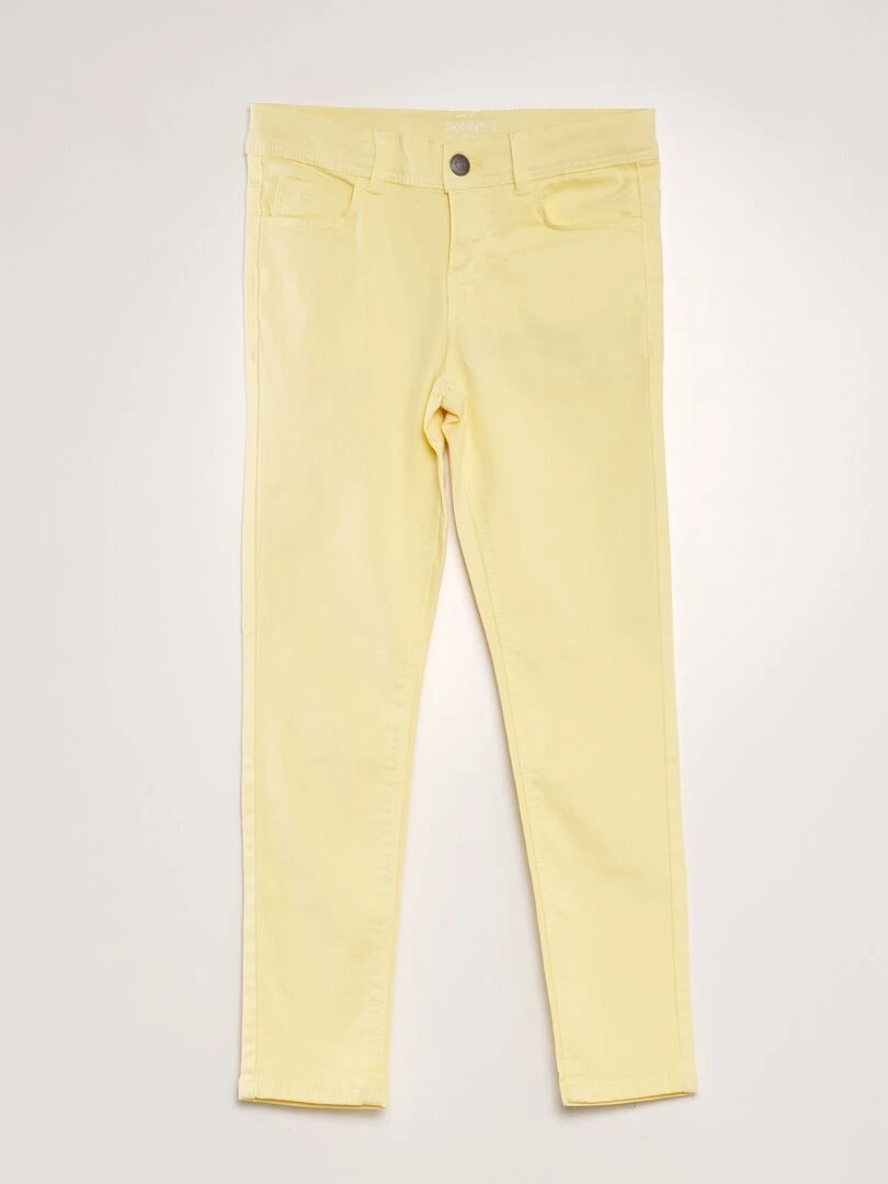 Jean skinny 5 poches Jaune pâle