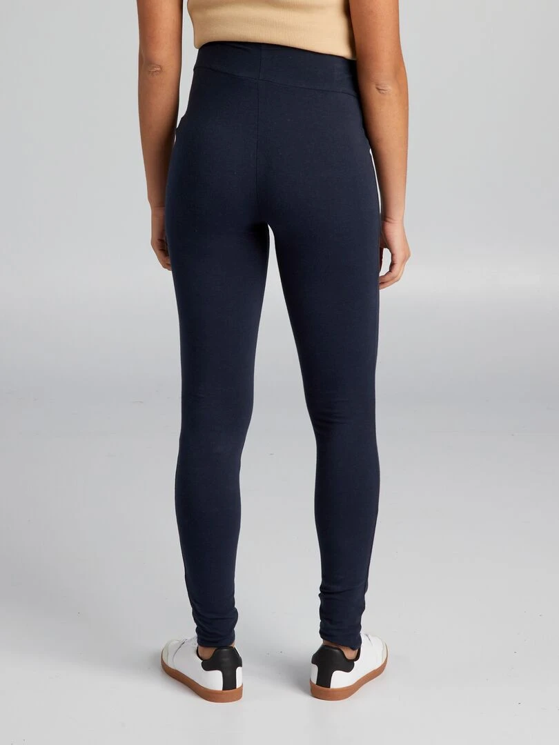 Legging grossesse long en jersey uni   Bleu