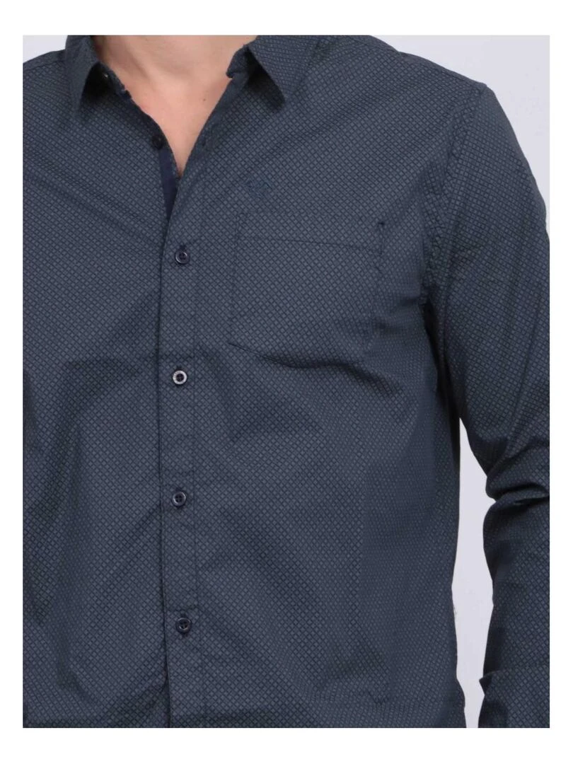 Chemise manches longues TADAO   Bleu marine