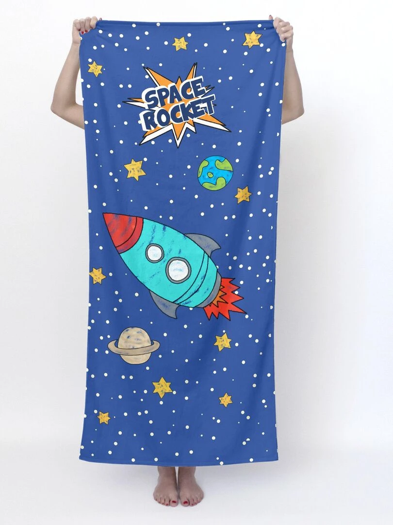 Serviette Space rocket "Happyfriday" Blanc