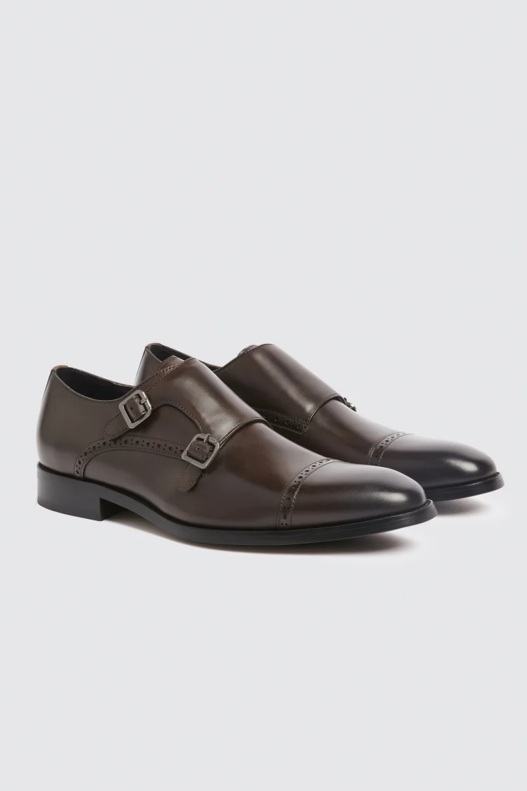 John White Alderney Brown Double Monk Buy Online at Moss