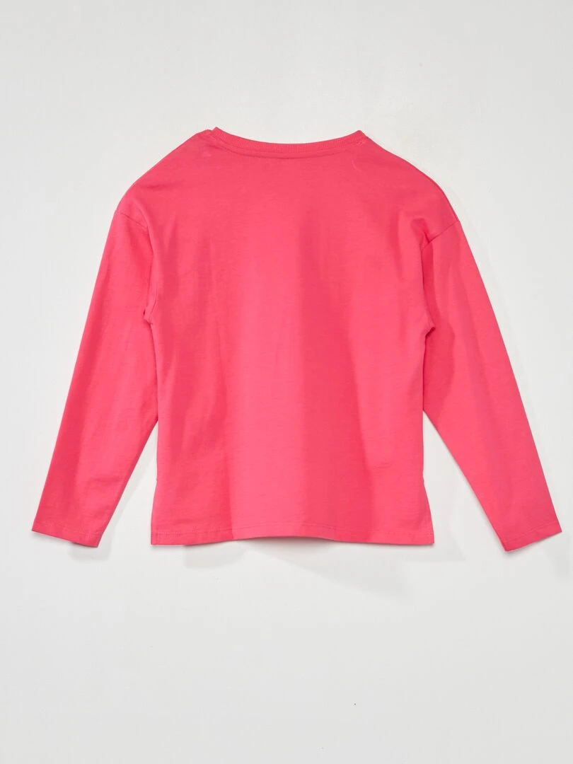 T shirt à manches longues rose indien