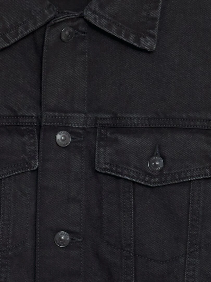 Veste en jean   Noir