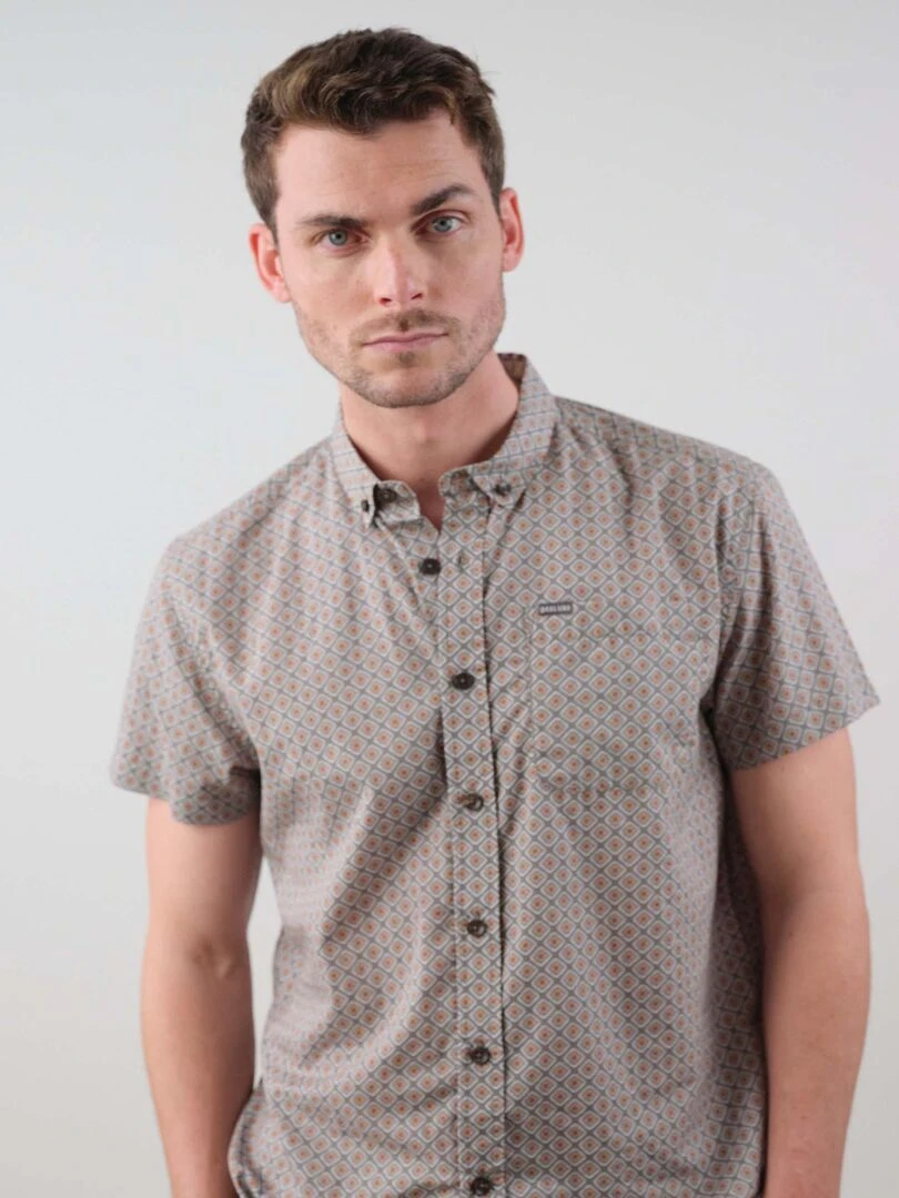 Chemise en coton pour homme 'Deeluxe'   Marron