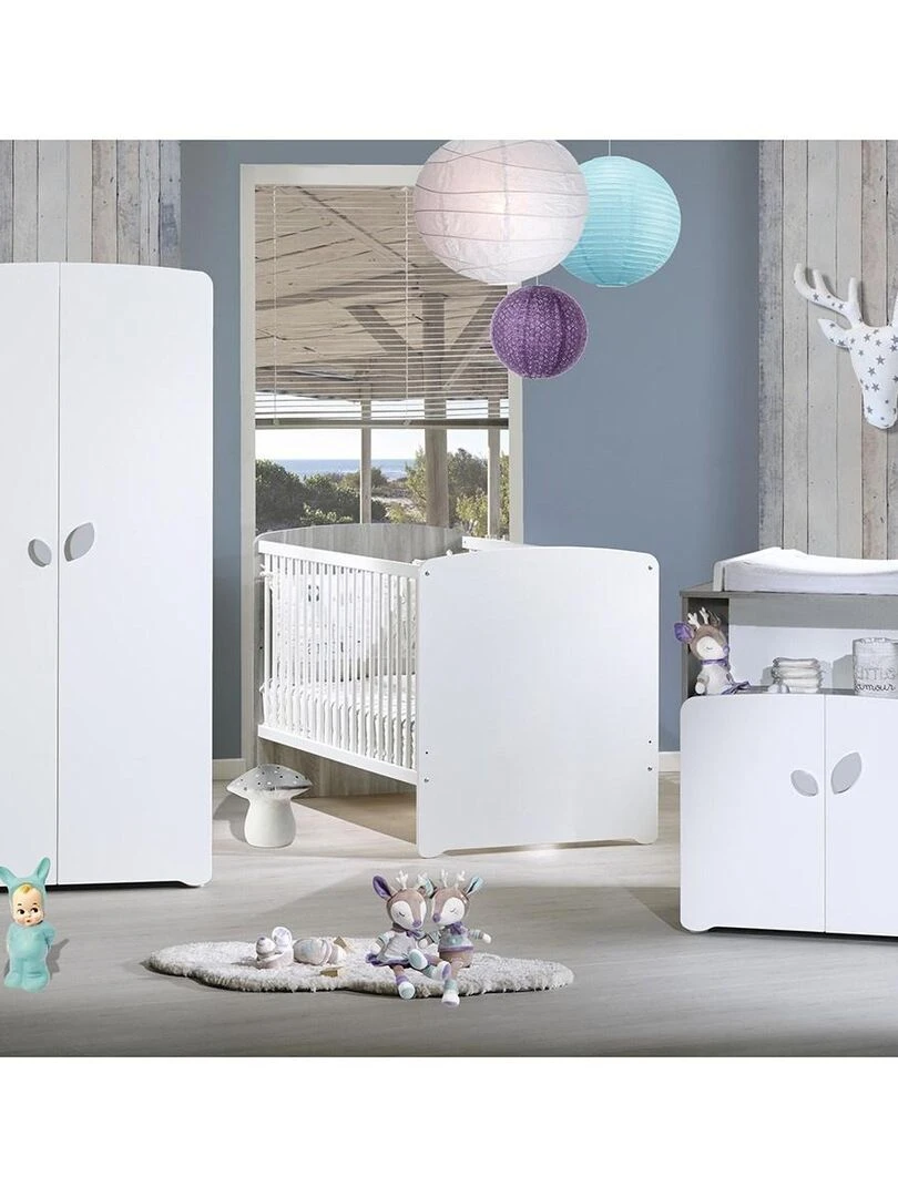 Lit évolutif LEAF   BABYPRICE   Gris