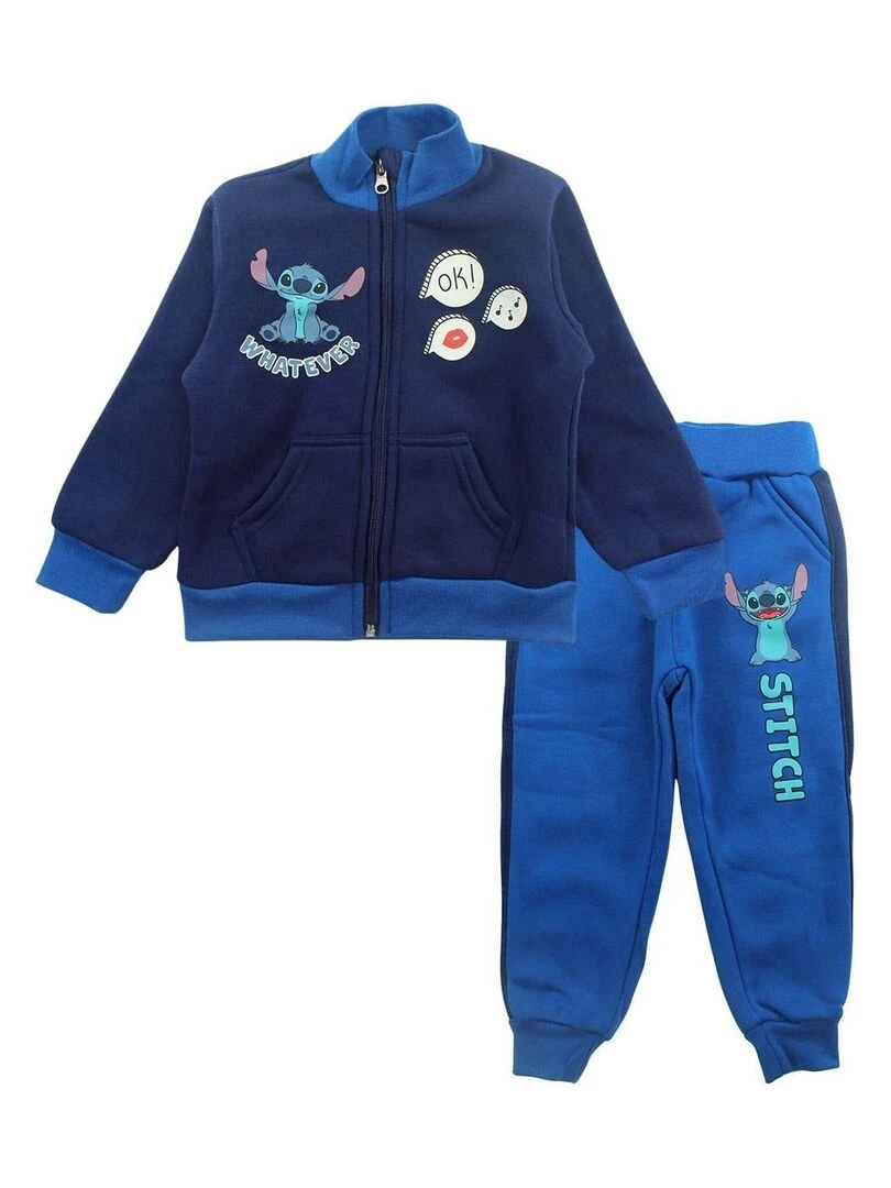 Disney Ensemble Veste pantalon garçon Imprimé Lilo Et Stitch Bleu marine