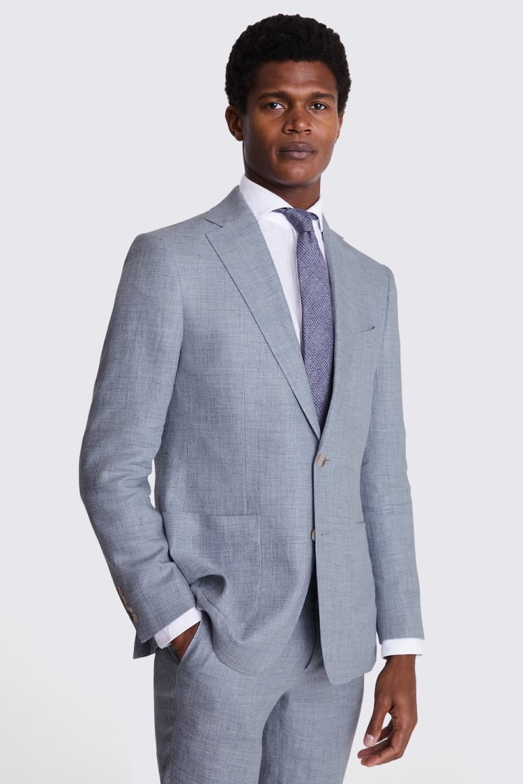 Slim Fit Oatmeal Linen Jacket   Buy Online at Moss