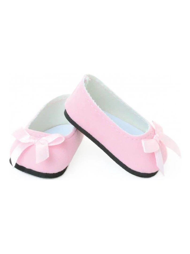 Accessoires pour poupée de 39 à 48 cm : Chaussures ballerines suède roses N/A