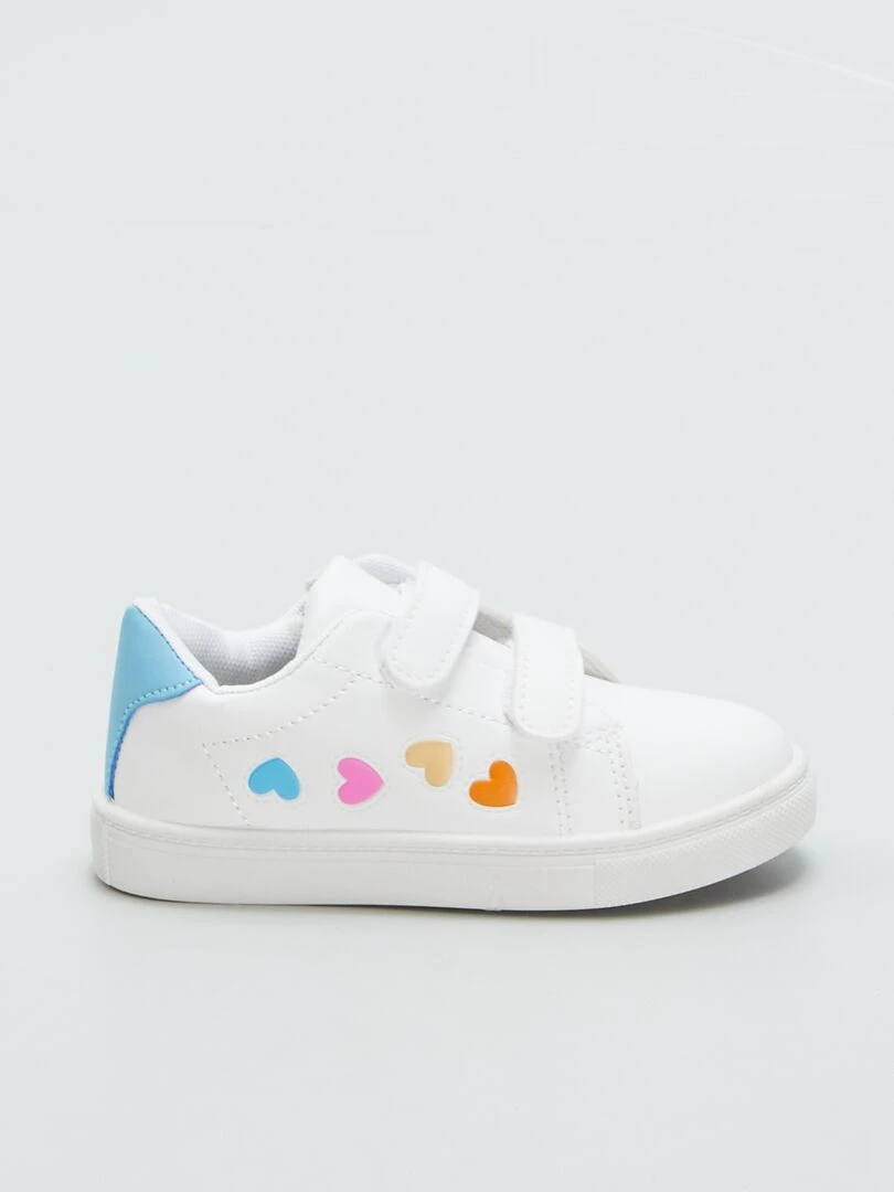 Baskets mode 'cœurs' Blanc