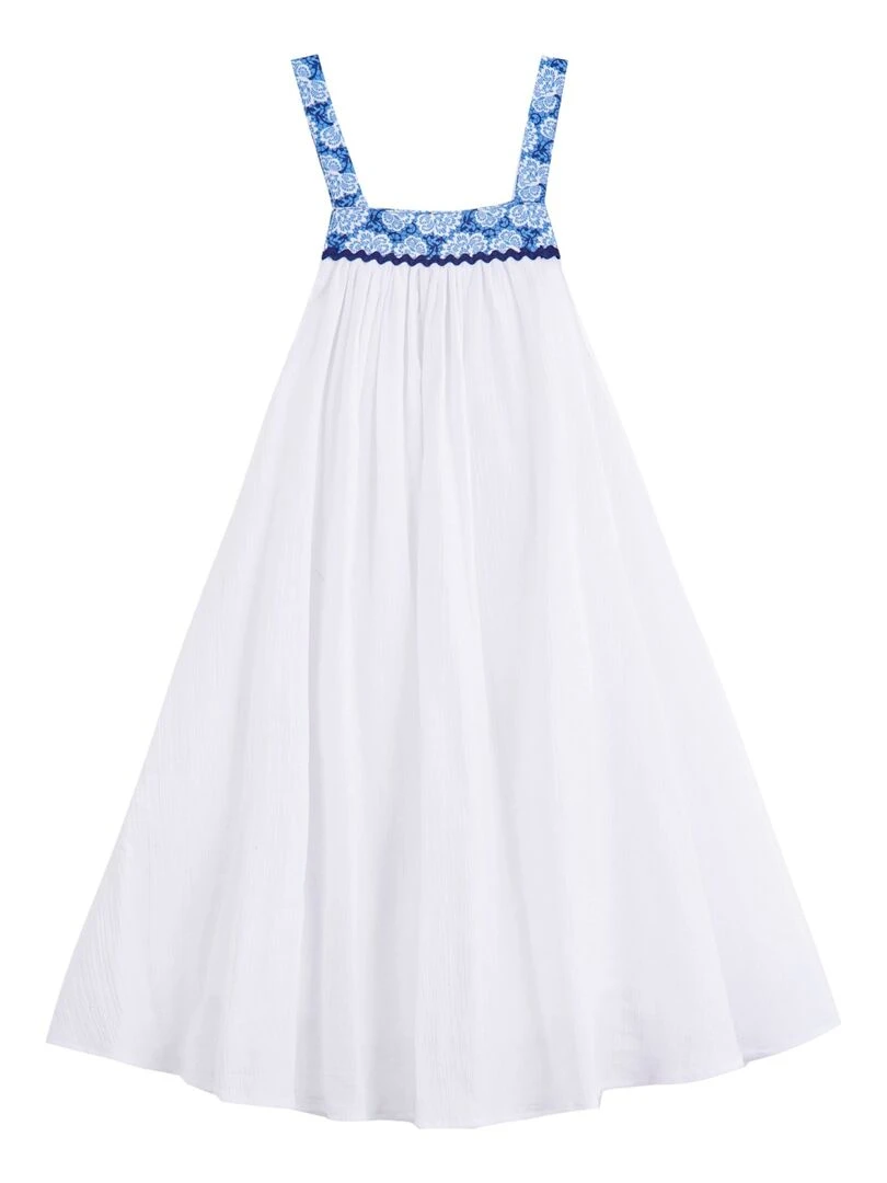 Robe cérémonie     fleurs    EMMA   'LA FAUTE A VOLTAIRE'   Blanc