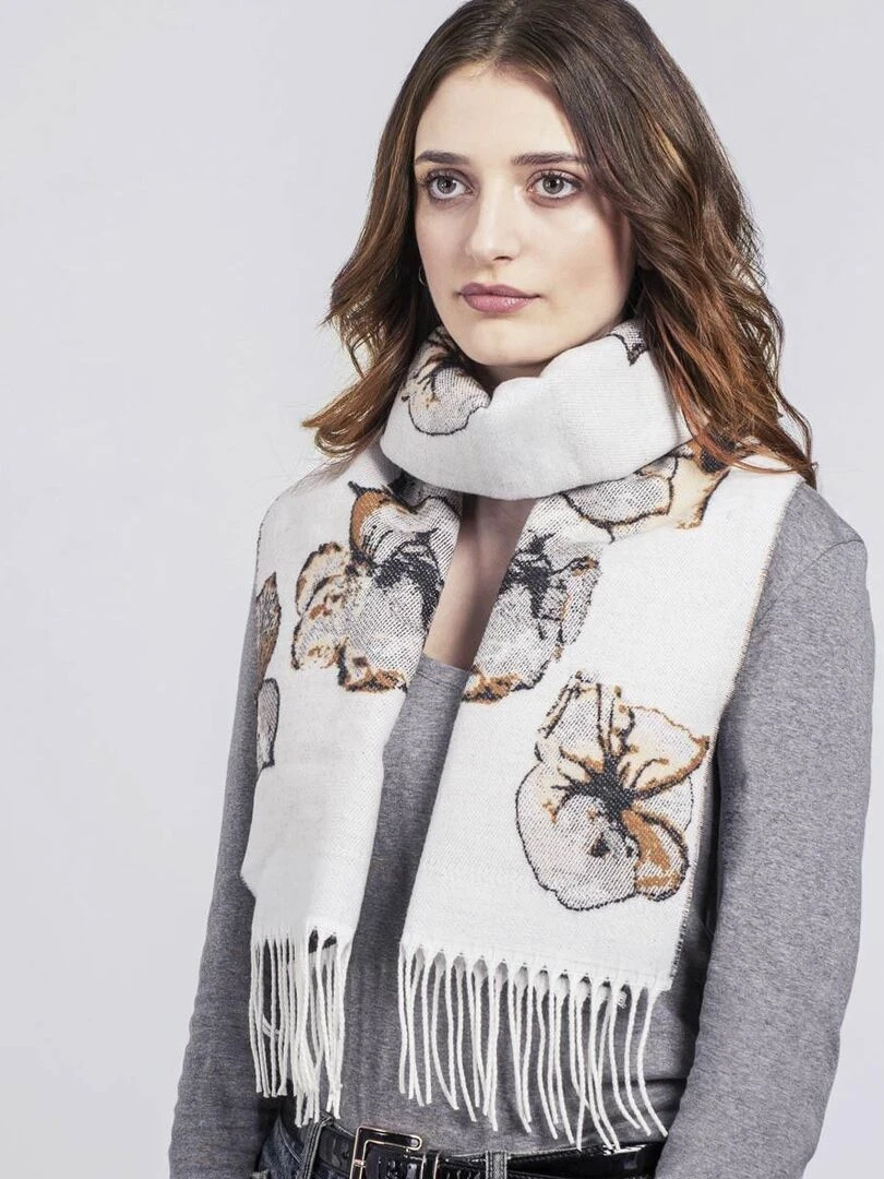 Echarpe Azora Fabriqué en France Blanc