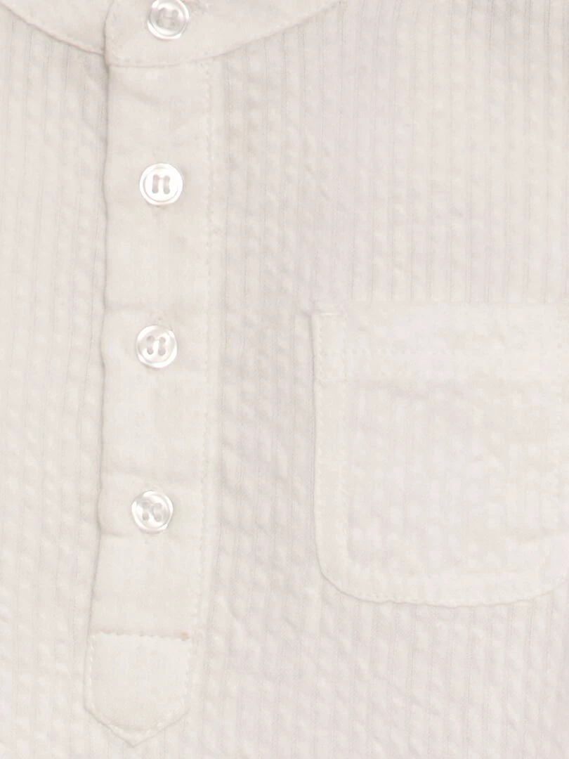 Chemise rayée en lin   blanc