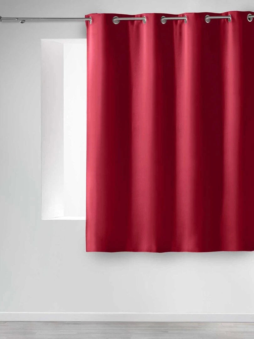 Rideau 90 % occultant radiateur petite hauteur   Rouge carmin