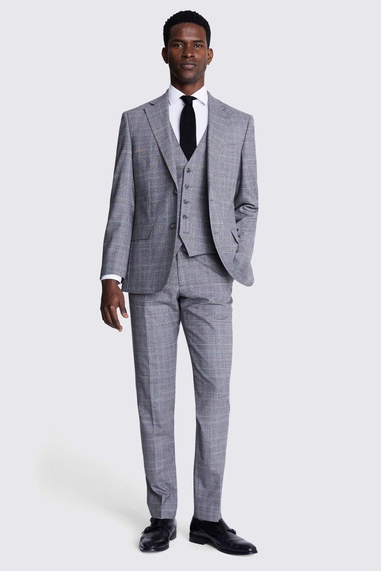 Ted Baker Tailored Fit Navy Check Jacket    Buy Online at Moss
