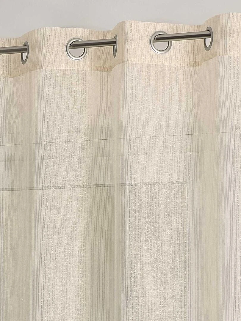 Voilage fantaisie à rayures en lurex   Doré/or