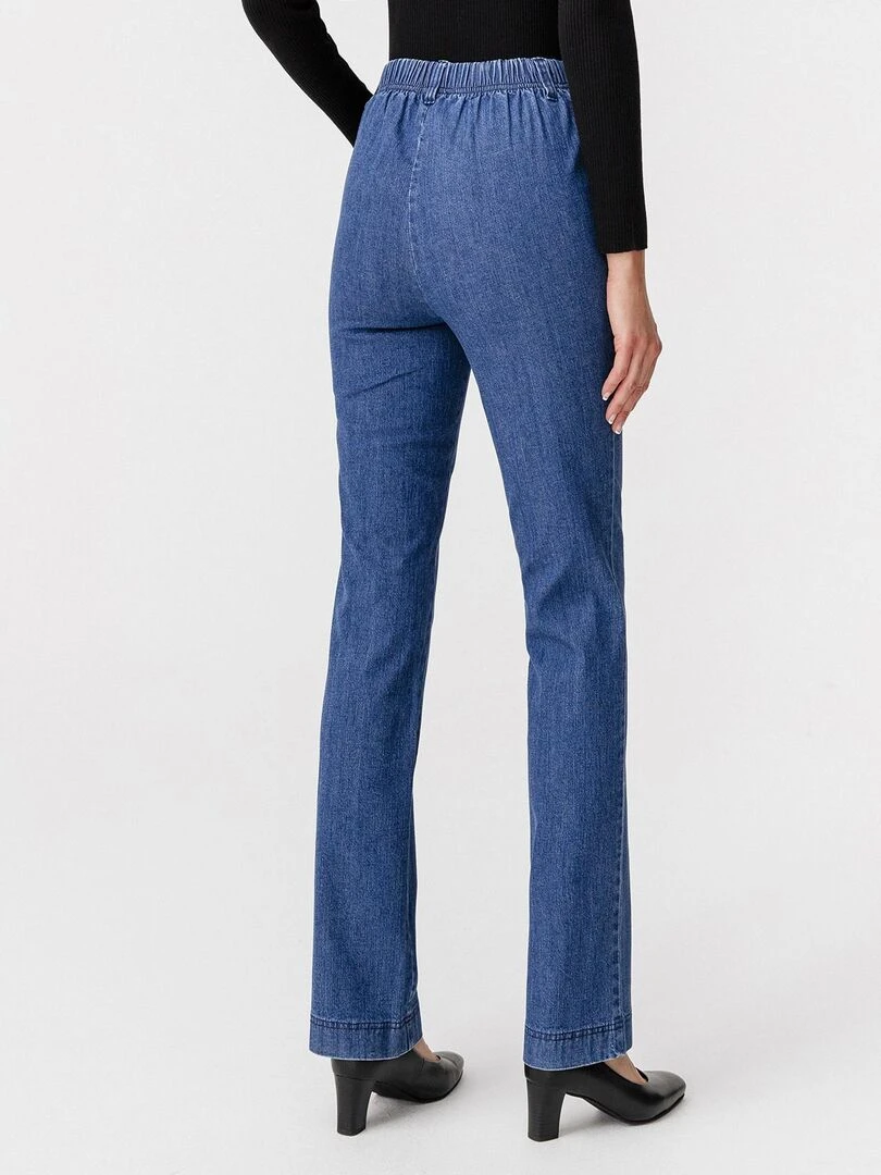 Jean effet ventre plat extensible   Damart   Bleu foncé