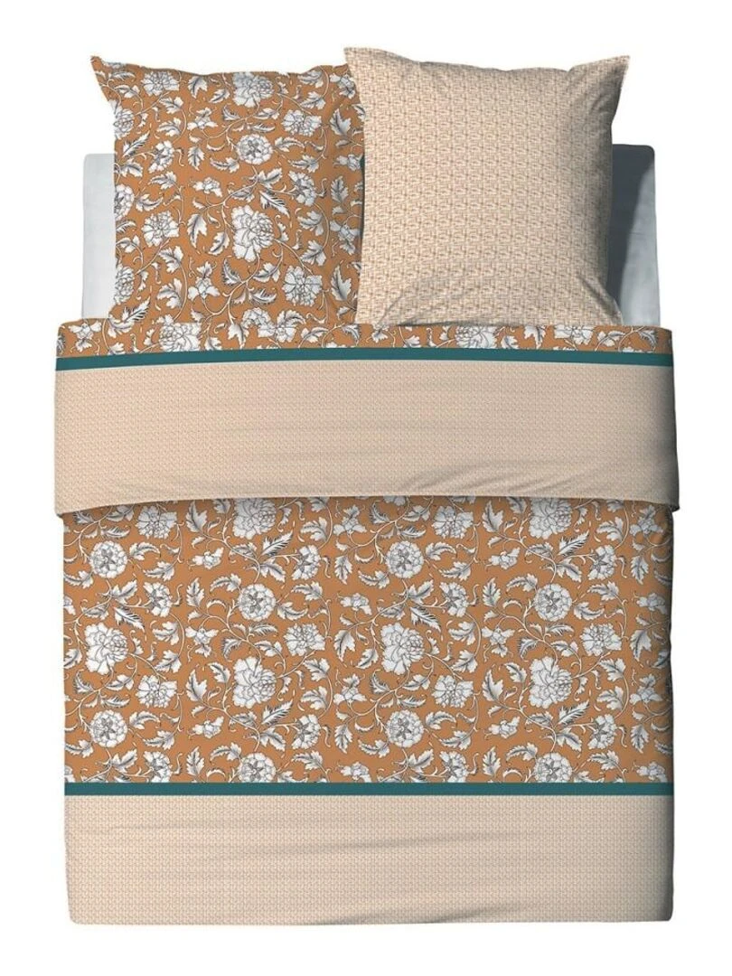 Housse de couette Loni + taie(s) coton 57 fils Jaune