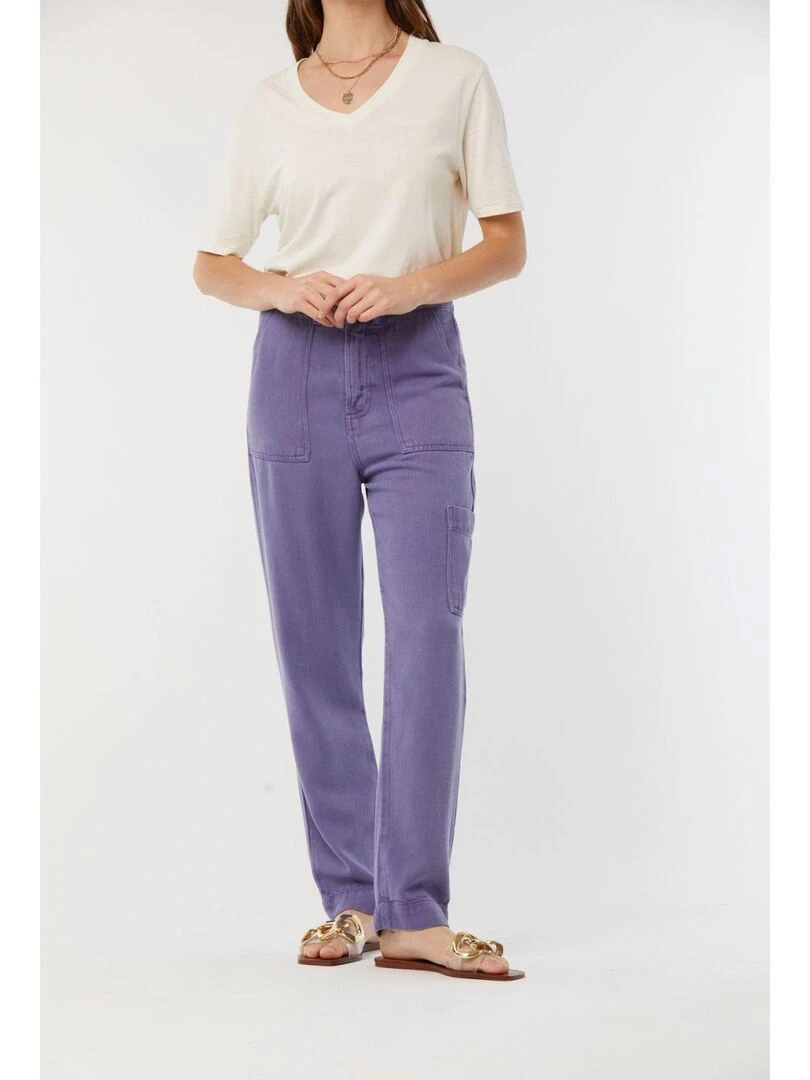 Lee Cooper   Pantalon lyocell loose GIXIE   Violet
