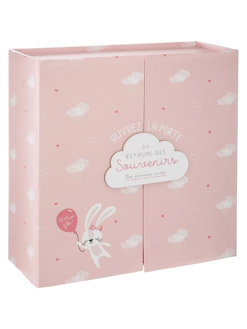 Coffret naissance porte nuage rose Rose