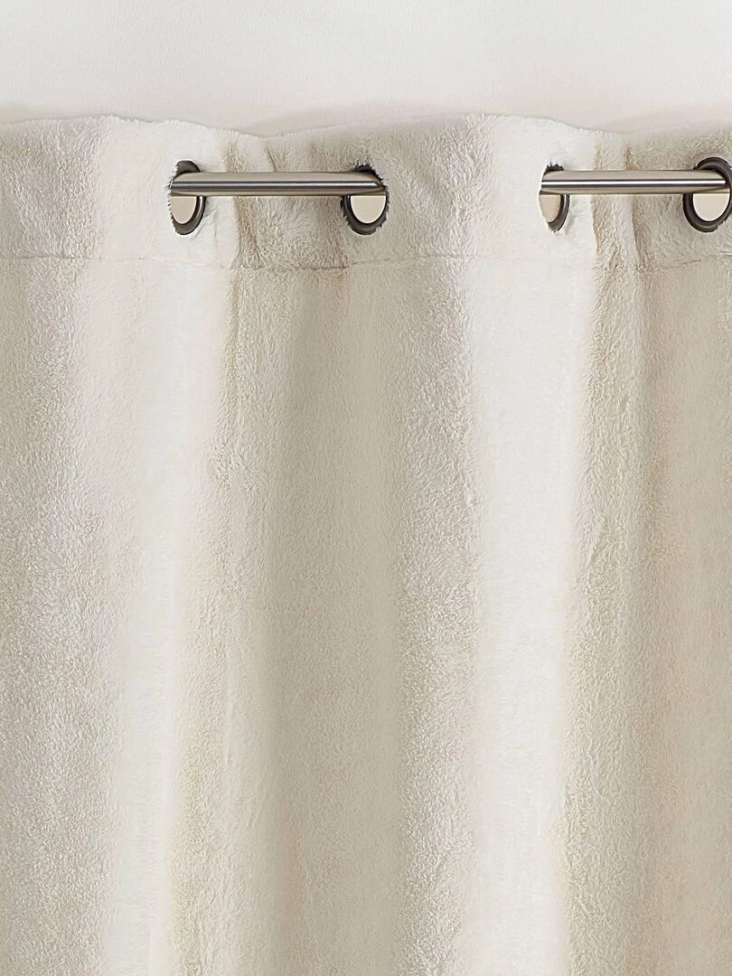 Rideau d'ameublement en imitation fourrure Blanc