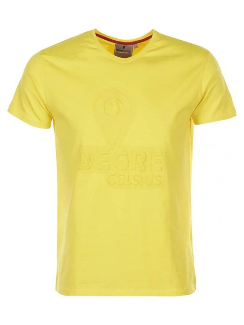 T shirt manches courtes homme CABOS DEGRE CELSIUS Jaune