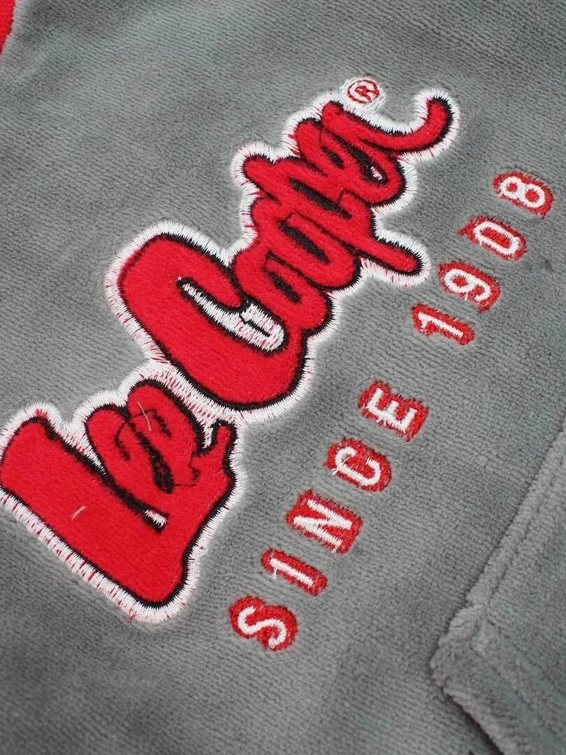 Lee Cooper   Grenouillere bébé garçon imprimé logo en coton   Gris