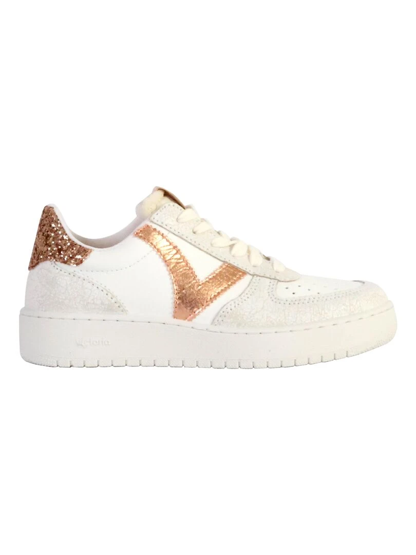 Basket Cuir Victoria Beige