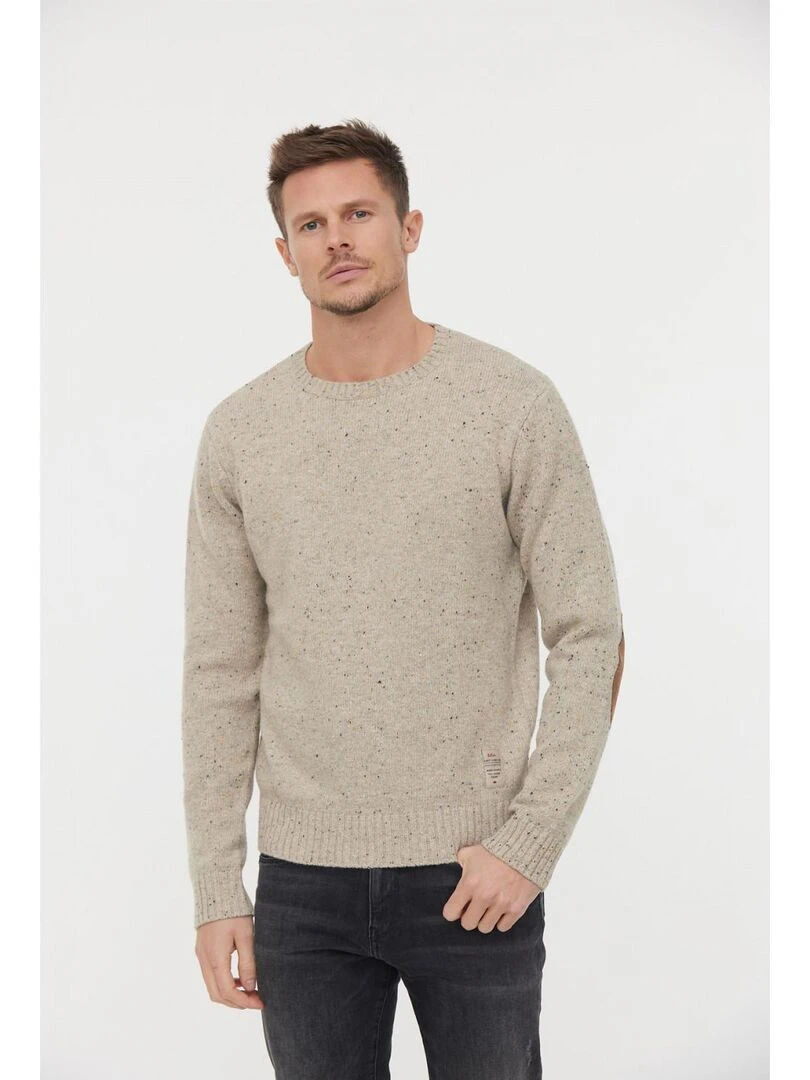 Lee Cooper   Pull manches longues laine regular COOLY   Beige argile