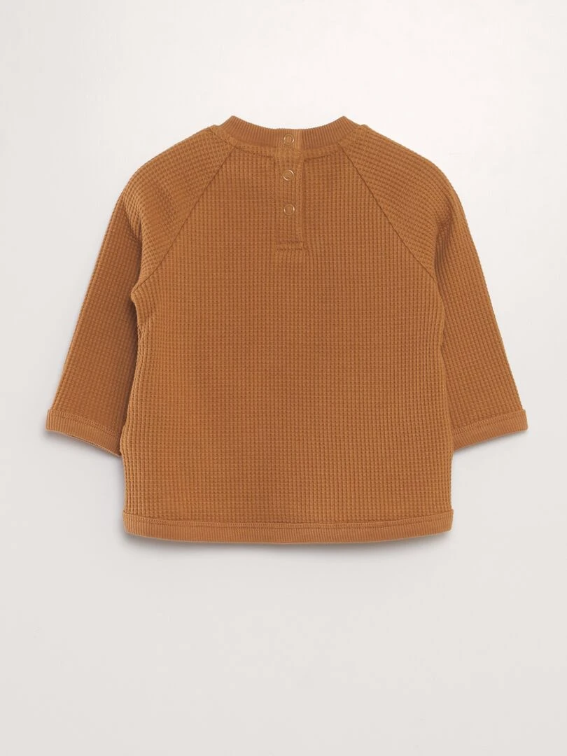 Ensemble jogging sweat + pantalon 'Disney' en nid d'abeilles   2 pièces   MARRON