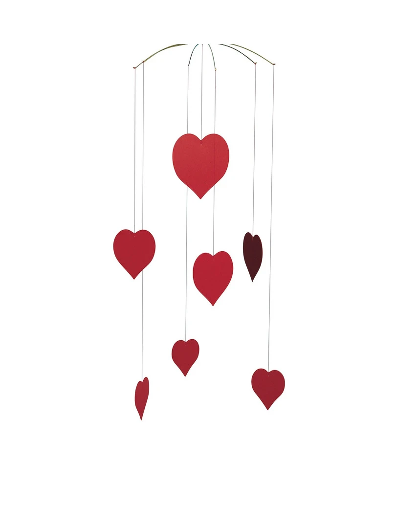 'flensted Mobiles' Coeurs Rouges Rouge