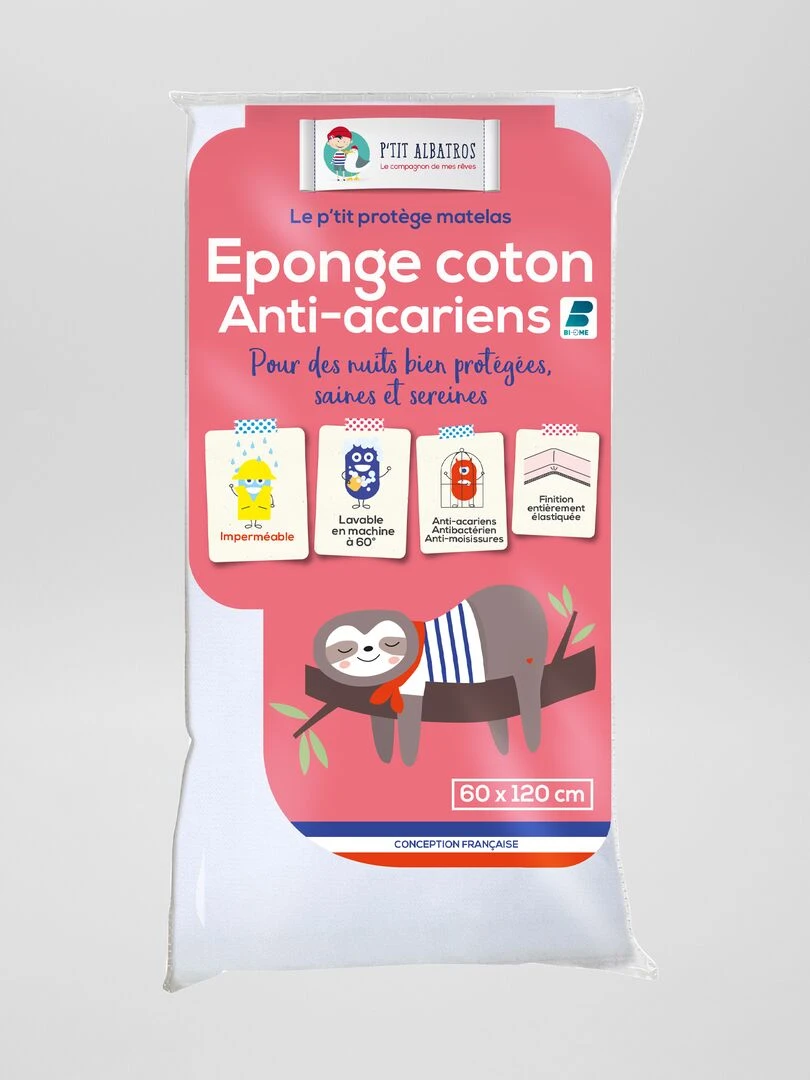 Alèse antibactériens 'P'tit Albatros' blanc