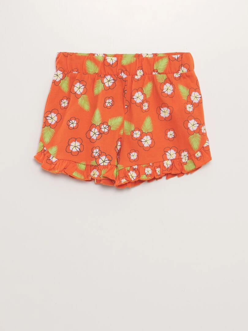 Ensemble tee shirt + short 'Pat' Patrouille'   2 pièces   Jaune/rose