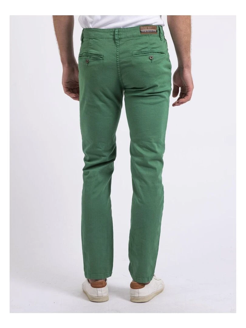 Pantalon chino slim CODY Vert