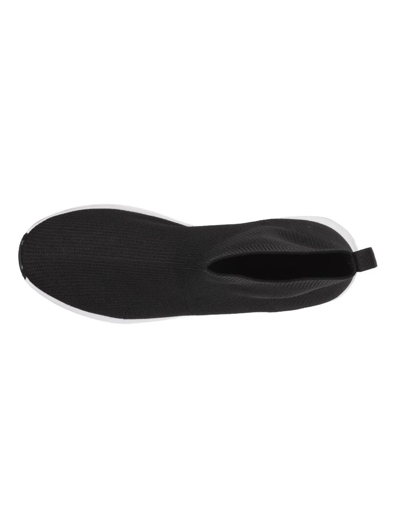 Baskets Confort Femme Slip on Hautes Noir Noir