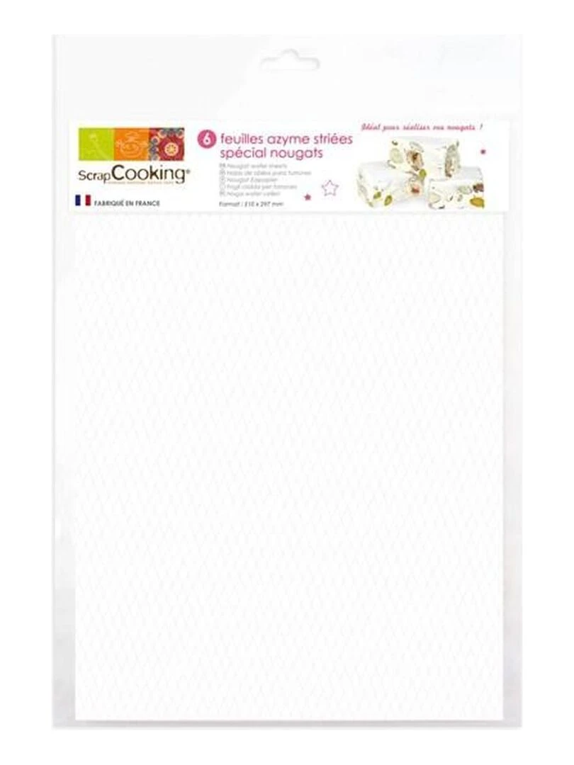 36 feuilles azymes blanches A4 pour nougat N/A