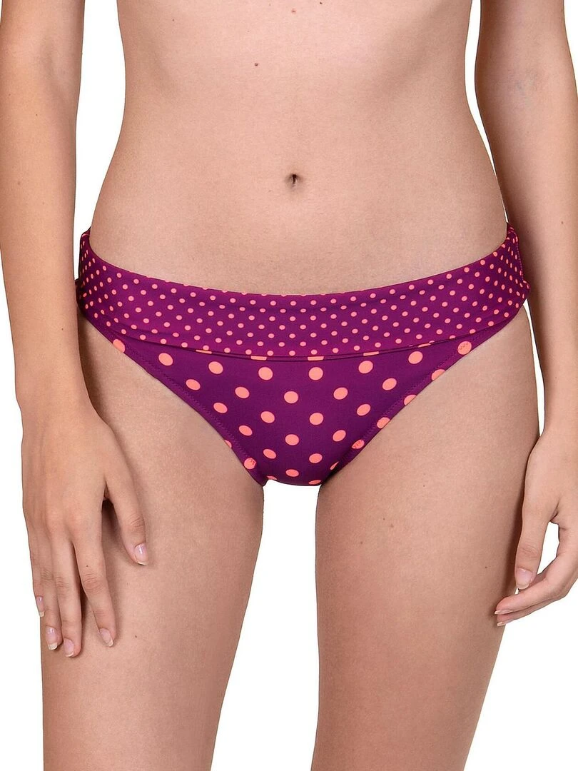 Bas maillot de bain taille haute réglable Linosa Rose