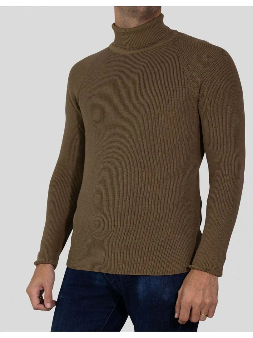 Pull col roulé Kebello   Vert