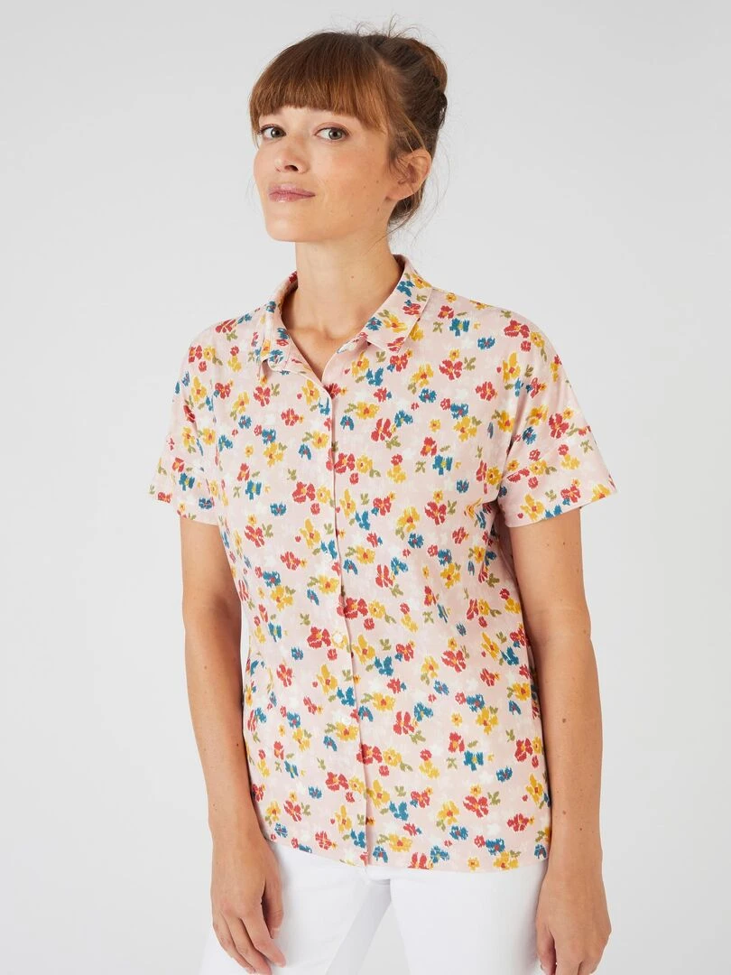 Tee shirt col chemise Climatyl   Damart   Rose