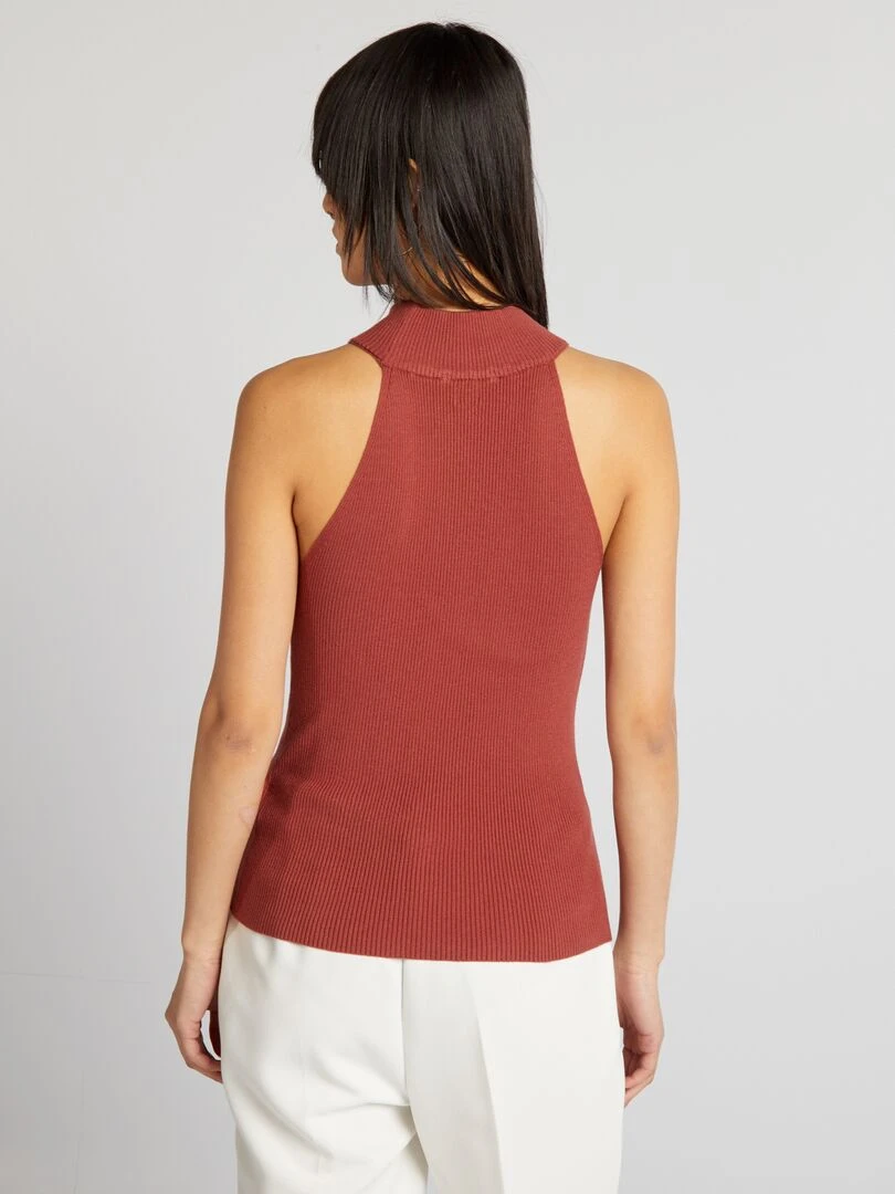 Pull sans manches   Rouge