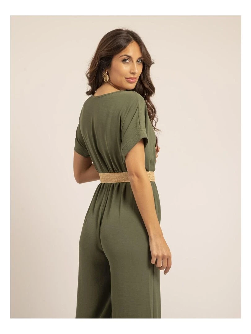 Combi pantalon et ceinture EDERNIE   Kaki