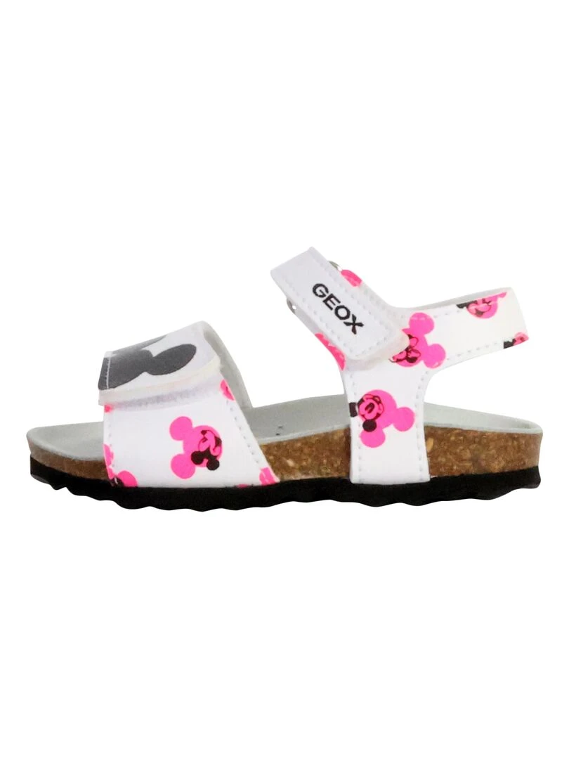 Sandales Cuir Enfant Geox Chalki Blanc