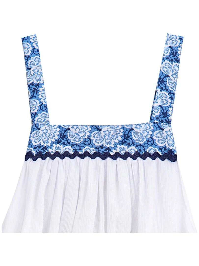Robe cérémonie     fleurs    EMMA   'LA FAUTE A VOLTAIRE'   Blanc
