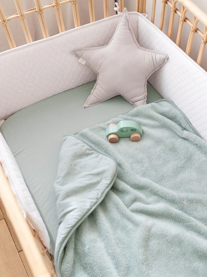 Bemini Tour de lit et parc Pady quilted jersey Beige chiné