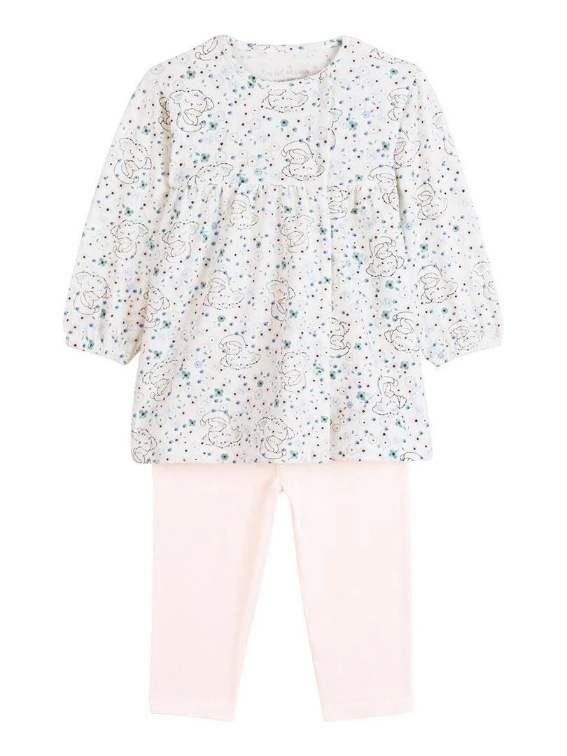 Ensemble bébé robe et legging Mini Koala   Rose
